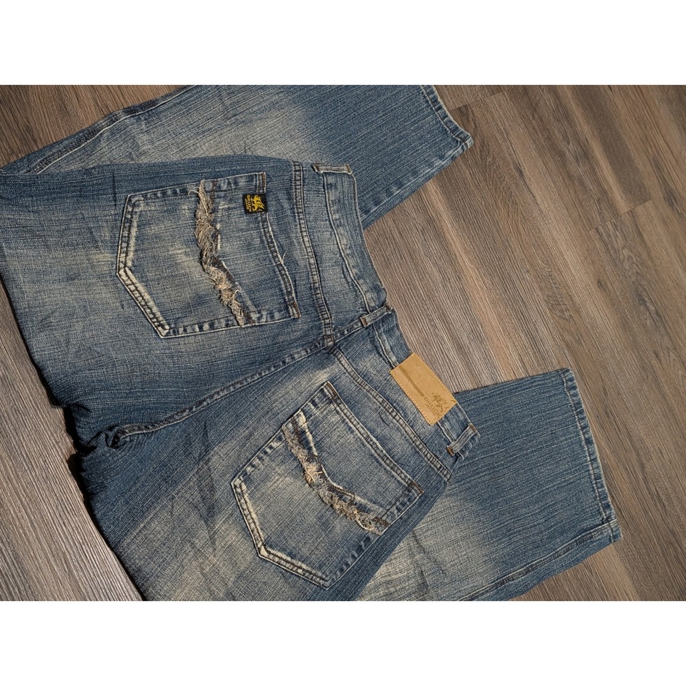 Brock Jeans Mens 36x32 Blue Wide Leg Baggy Carpenter Y2K Streetwear Denim Pants